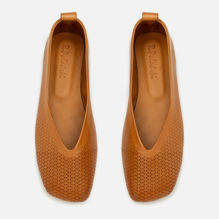 Baleriny R.Polański 2192 - Camel Plecionka