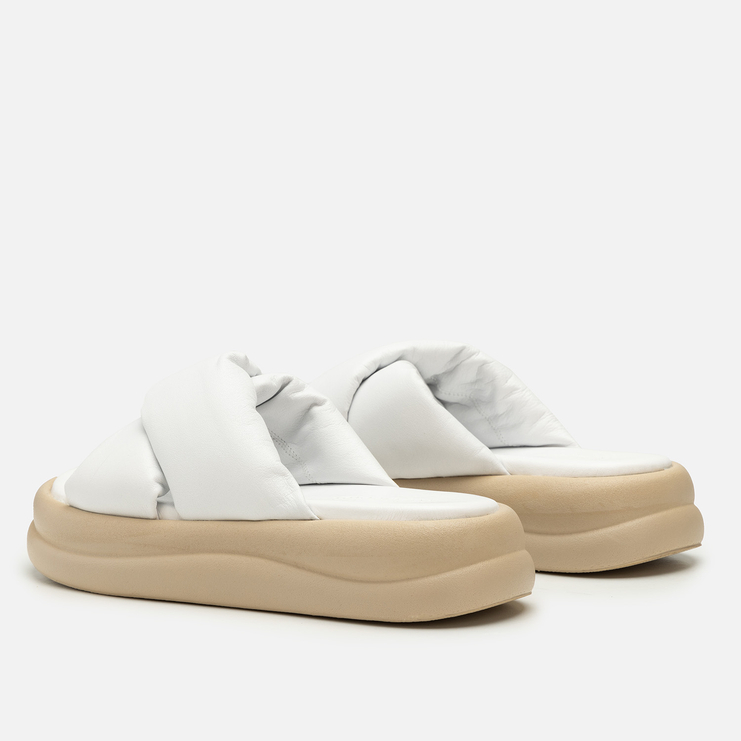 Klapki R.Polański 2198 - Biały Lico