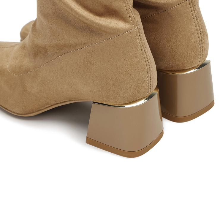 Muszkieterki 1185 - Beżowy Zamsz