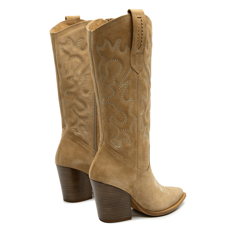 Botki R.Polański 1910 - Beżowy V Zamsz