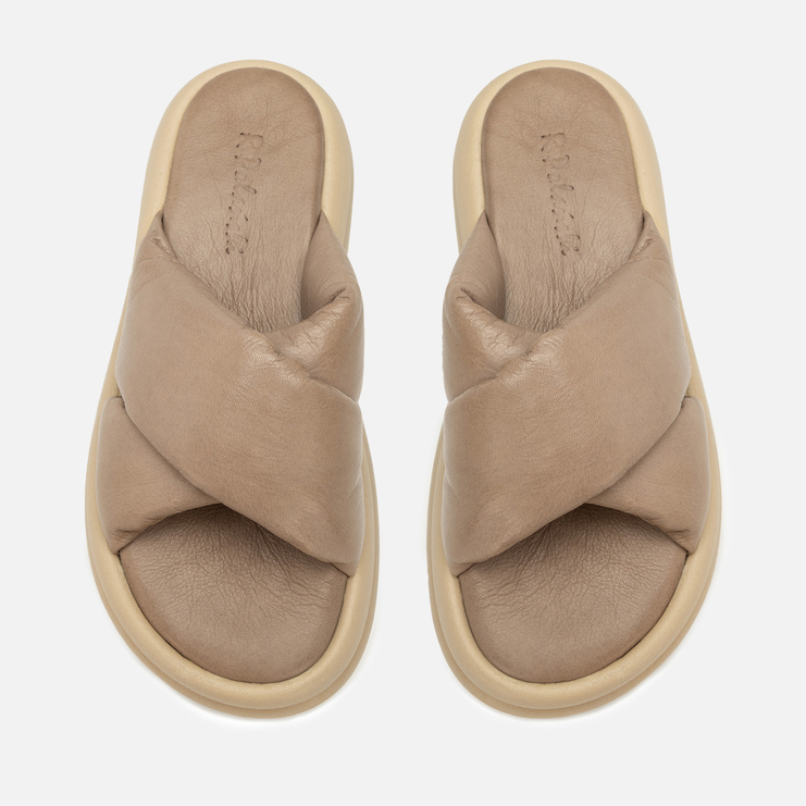 Klapki R.Polański 2198 - Cappuccino Lico