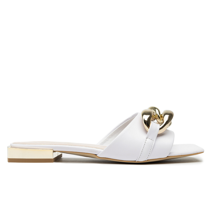 Klapki R.Polański 1271 - Biały Lico