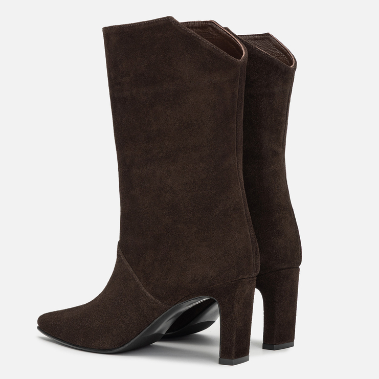 Botki R.Polański 2260 - Brązowy Zamsz