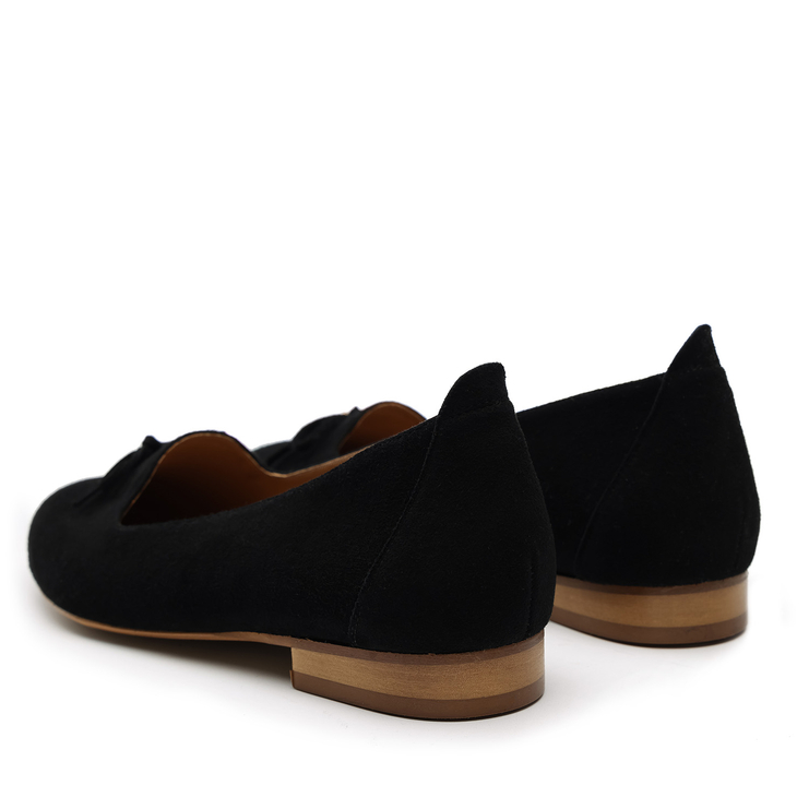 Baleriny 1092 - Czarny Zamsz