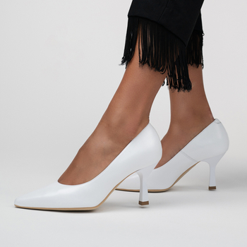 Czółenka R.Polański 1275 - Biały Lico