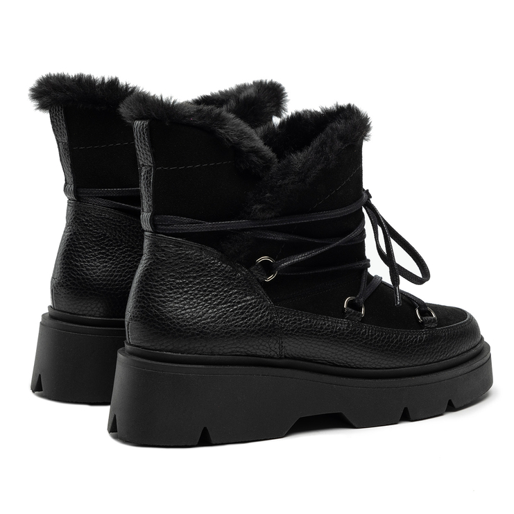 Śniegowce R.Polański 1723 - Czarny Lico/Czarny Zamsz