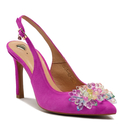 Sandały R.Polański 1018 - Fuksja Zamsz