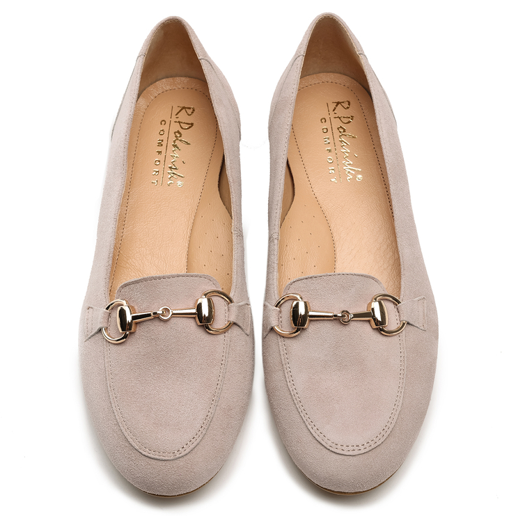 Baleriny R.Polański 1138 - Różowy Zamsz Comfort