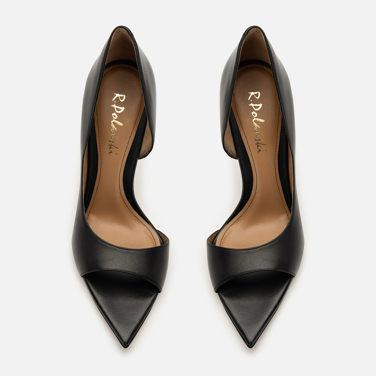 Szpilki R.Polański 2273 - Czarny Lico