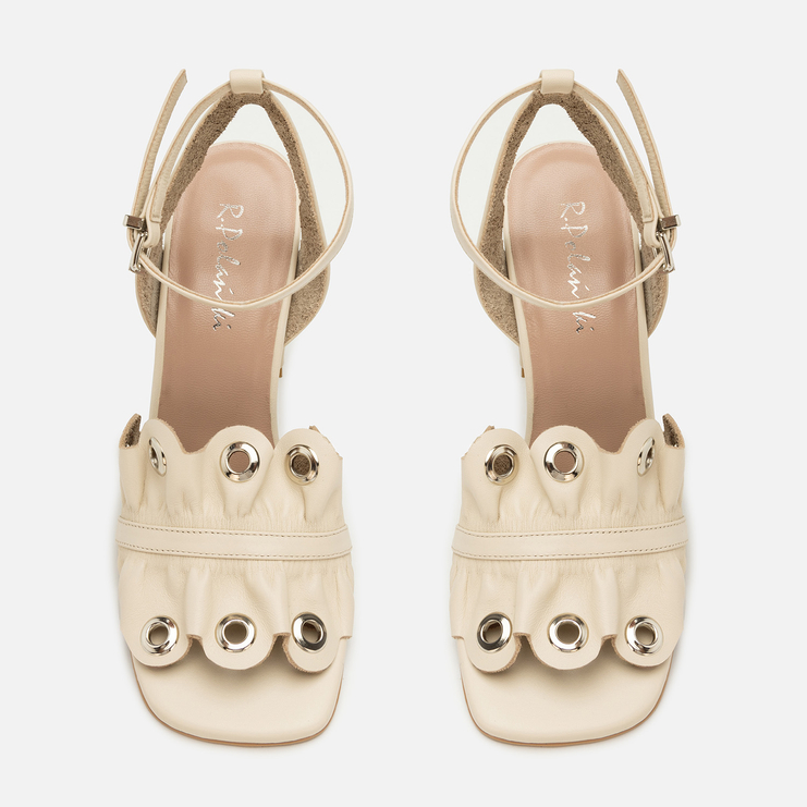 Sandały R.Polański 2174 - Beżowy Lico