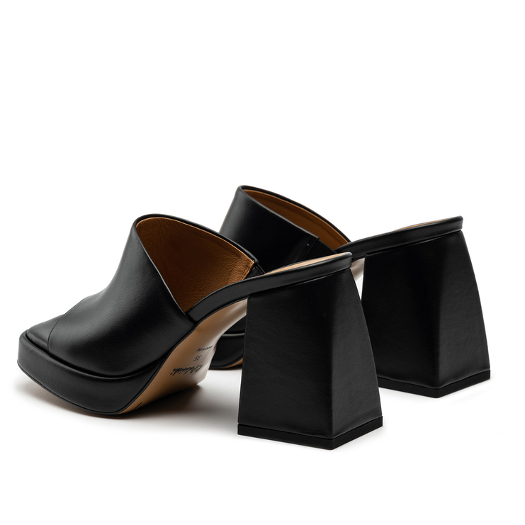 Klapki R.Polański 1648 - Czarny Lico