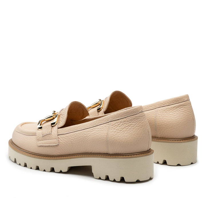 Półbuty R.Polański 1602 - Beżowy Nude TST Lico