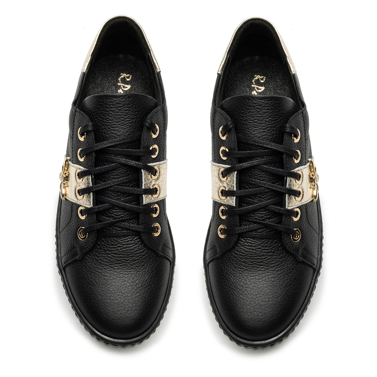 Sneakersy R.Polański 961 - Czarny Lico/Złoty