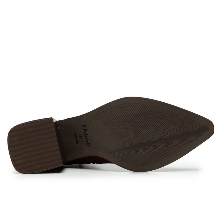 Botki R.Polański 1867 - Bordowy Zamsz