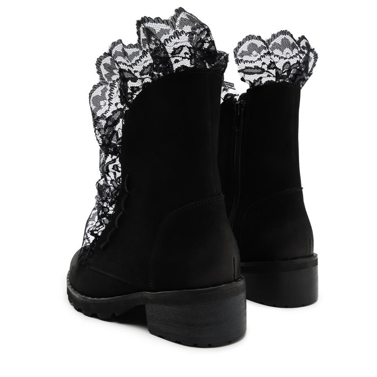 Botki 890/K - Czarny Nubuk