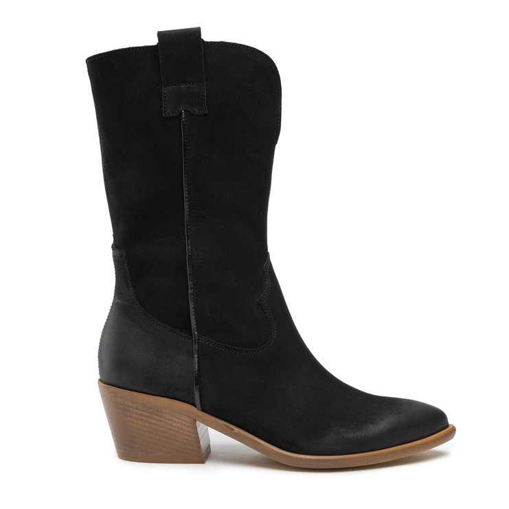 Botki R.Polański 1420 - Czarny Nubuk