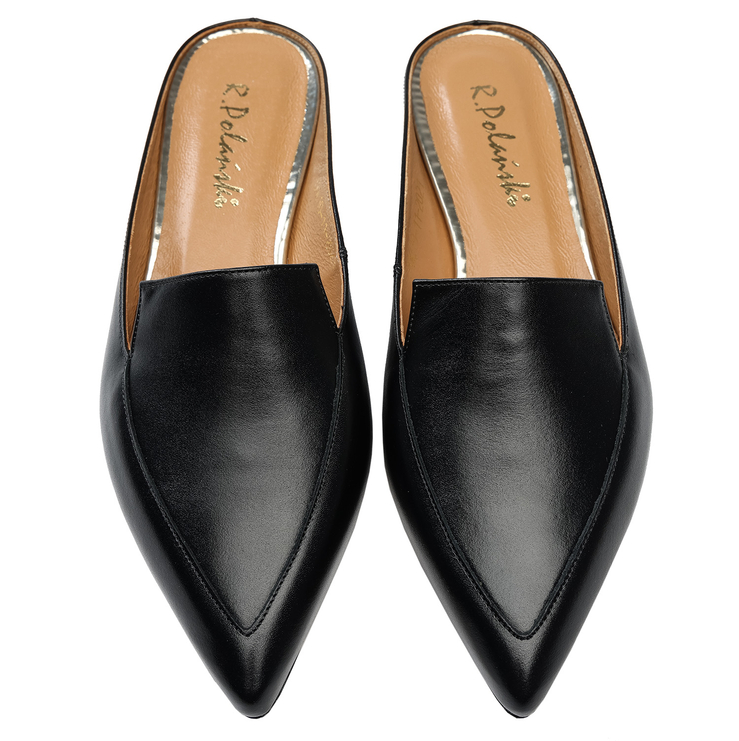 Klapki 1013 - Czarny Lico