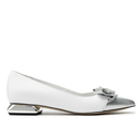 Baleriny R.Polański 1008 - Biały Lico/Srebrny