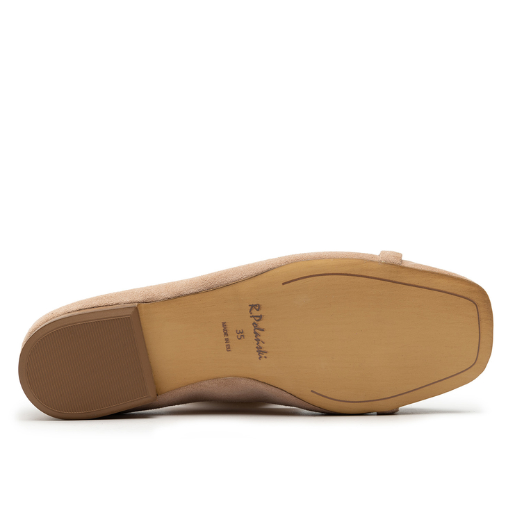 Baleriny R.Polański 1611 - Beżowy Zamsz