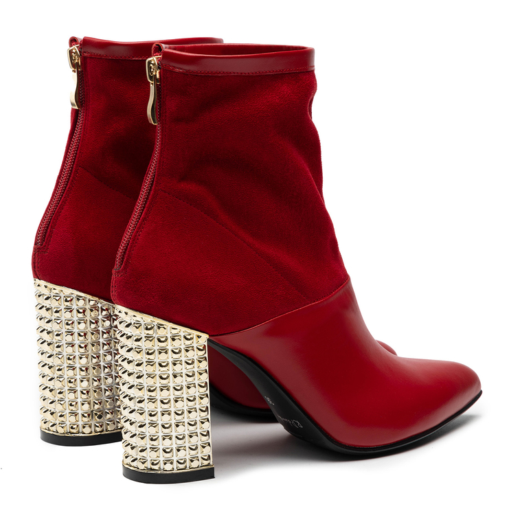 Botki R.Polański 906 - Czerwony Lico/Czerwony Zamsz