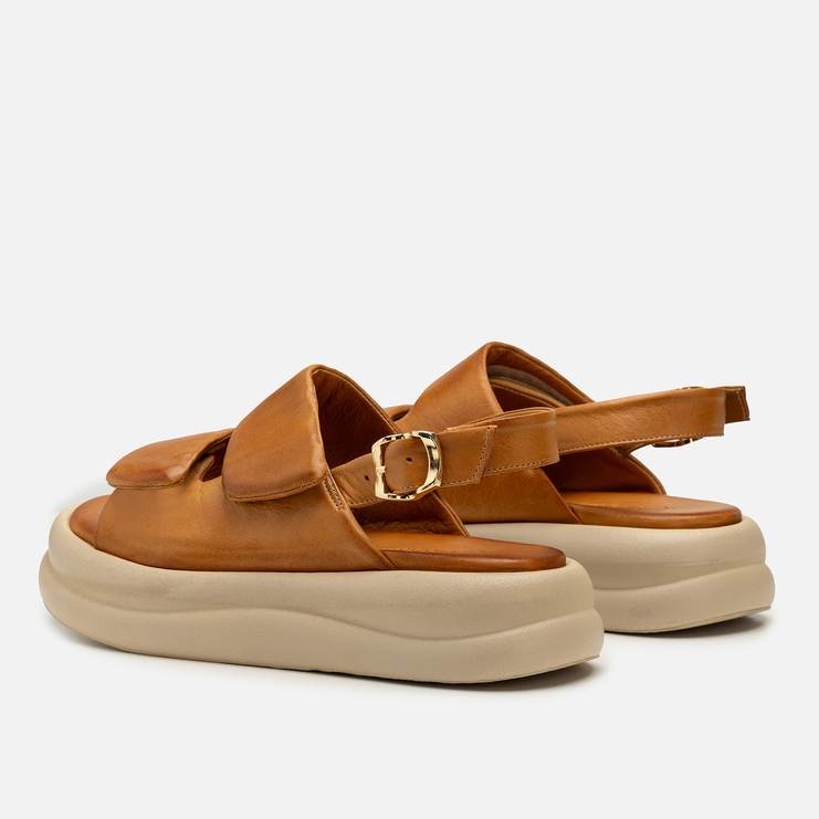 Sandały R.Polański 2196 - Camel Lico