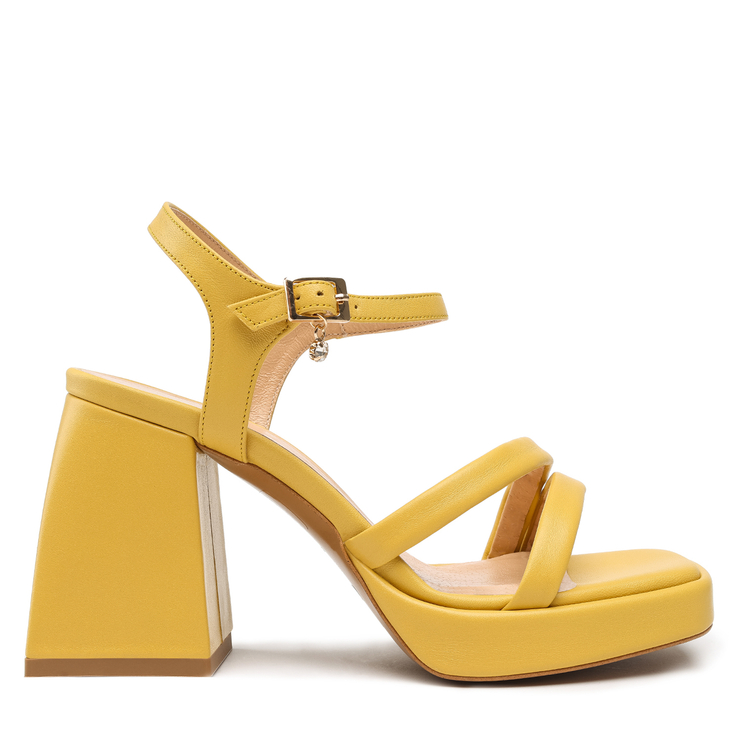 Sandały R.Polański 1458 - Żółty Polina 253 Lico