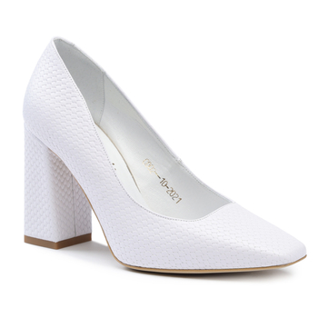 Czółenka 1186 - Biała Plecionka