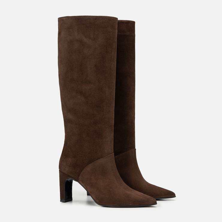 Kozaki R.Polański 2245 - Brązowy Zamsz