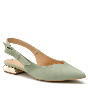 Sandały R.Polański 1017/L - Miętowy Zamsz