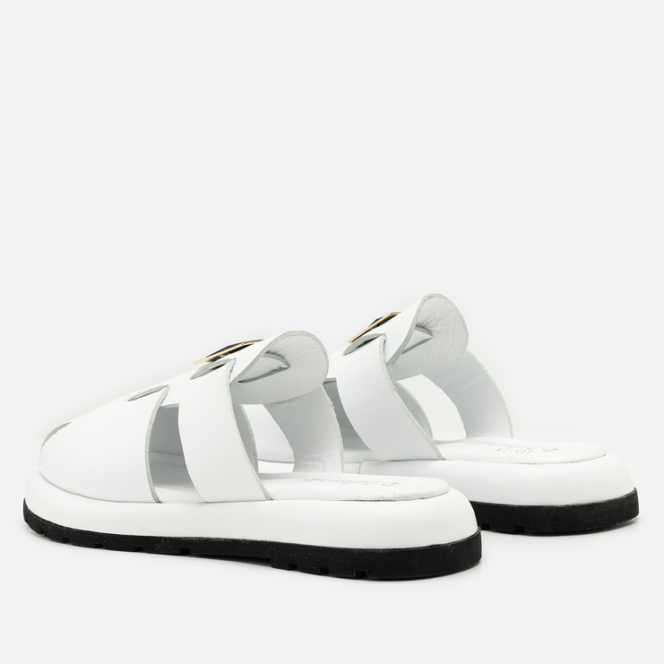 Klapki R.Polański 2128 - Biały Lico