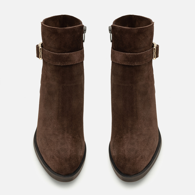 Botki R.Polański 2230 - Brązowy Zamsz