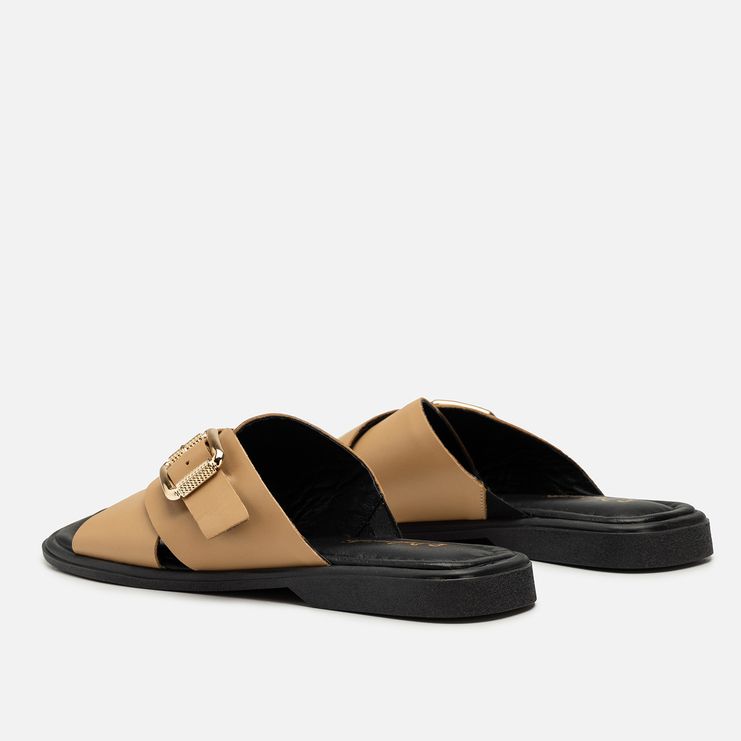 Klapki R.Polański 2205 - Camel Lico