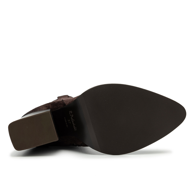 Kozaki R.Polański 1414/W - Chocolate 119 Zamsz