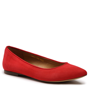 Baleriny 727 - Czerwony Zamsz
