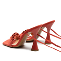 Sandały R.Polański 1324 - Koralowy Zamsz