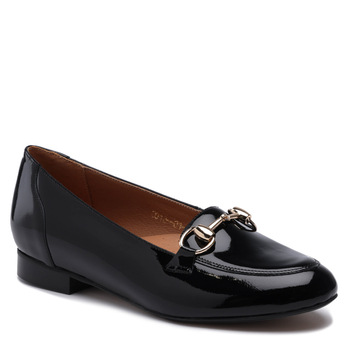 Baleriny 1138 - Czarny Lakier Comfort