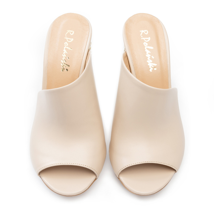 Klapki 936 - Beżowy Lico