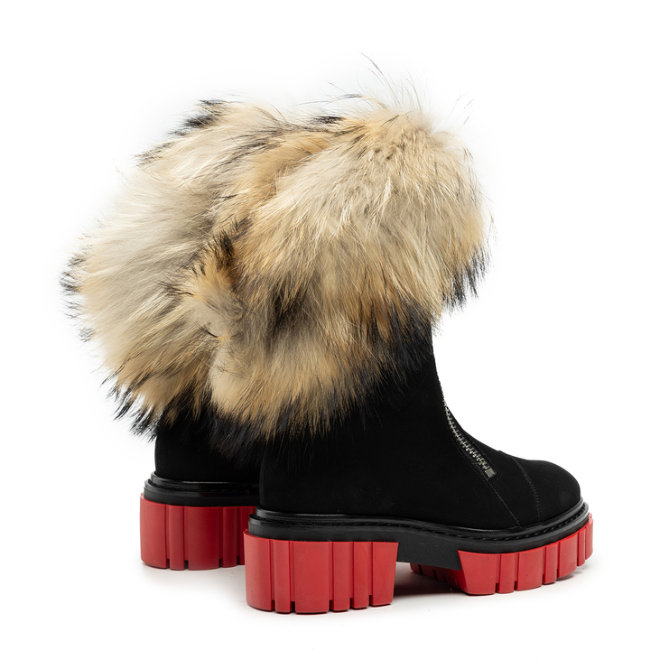 Botki R.Polański 1390 - Czarny/Czerwony