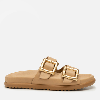 Klapki R.Polański 2222 - Beżowy Lico