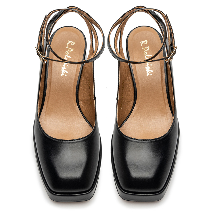 Sandały R.Polański 1491 - Czarny Lico