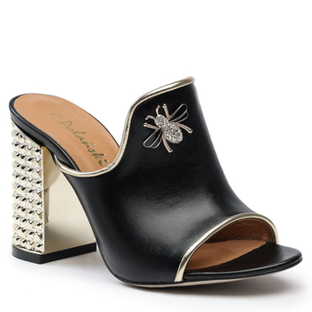 Klapki 1007 - Czarny Lico