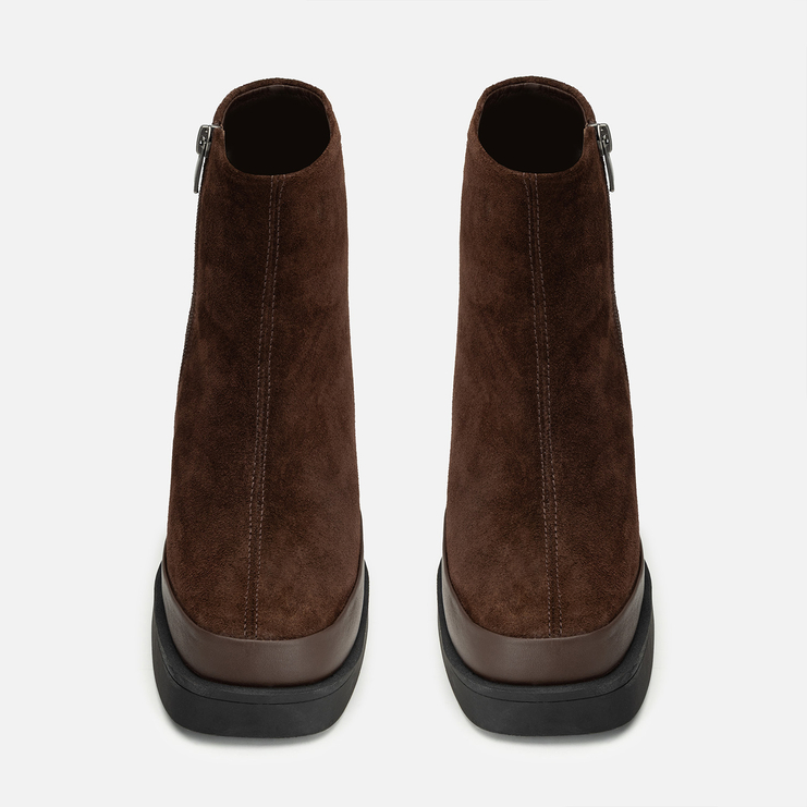 Botki R.Polański 2234 - Brązowy Zamsz