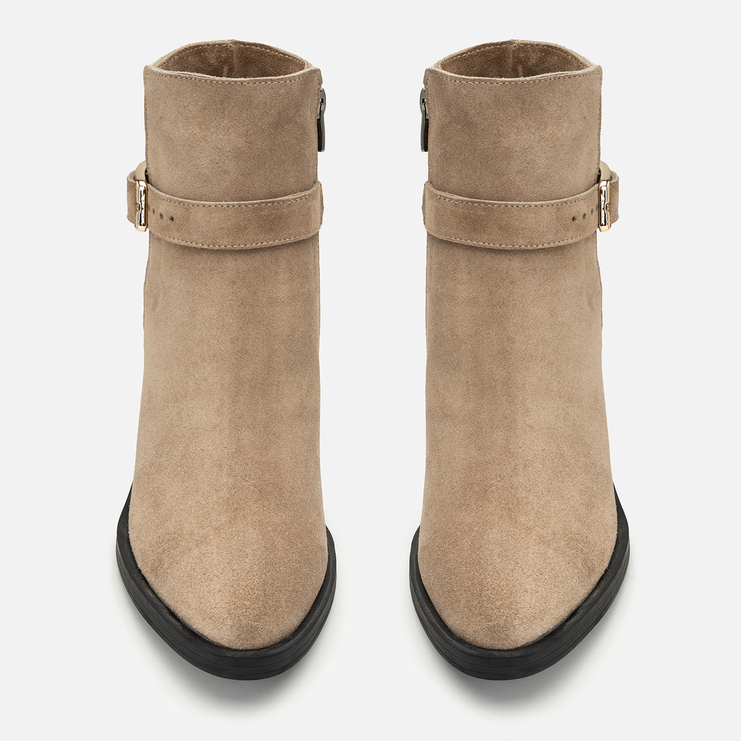 Botki R.Polański 2230 - Beżowy Zamsz