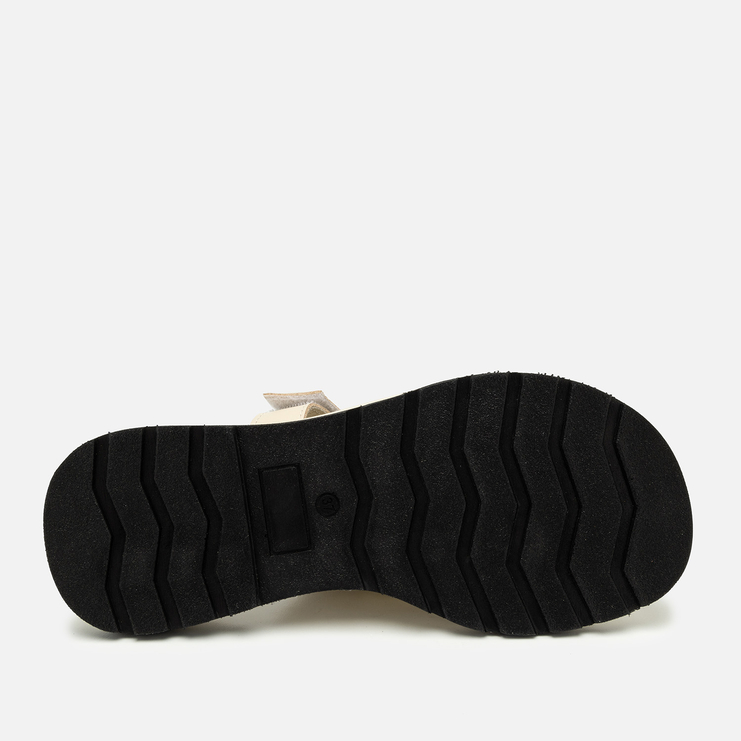 Klapki R.Polański 2137 - Beżowy/Złoty Kryształ