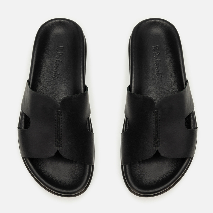 Klapki R.Polański 2220 - Czarny Lico