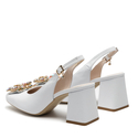 Sandały R.Polański 1631 - Biały Polina Lico
