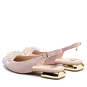 Sandały R.Polański 1015/L - Różowy Zamsz
