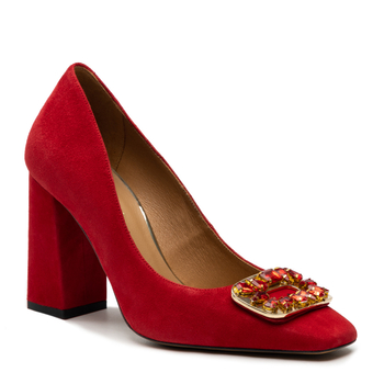 Czółenka R.Polański 1673 - Czerwony Zamsz