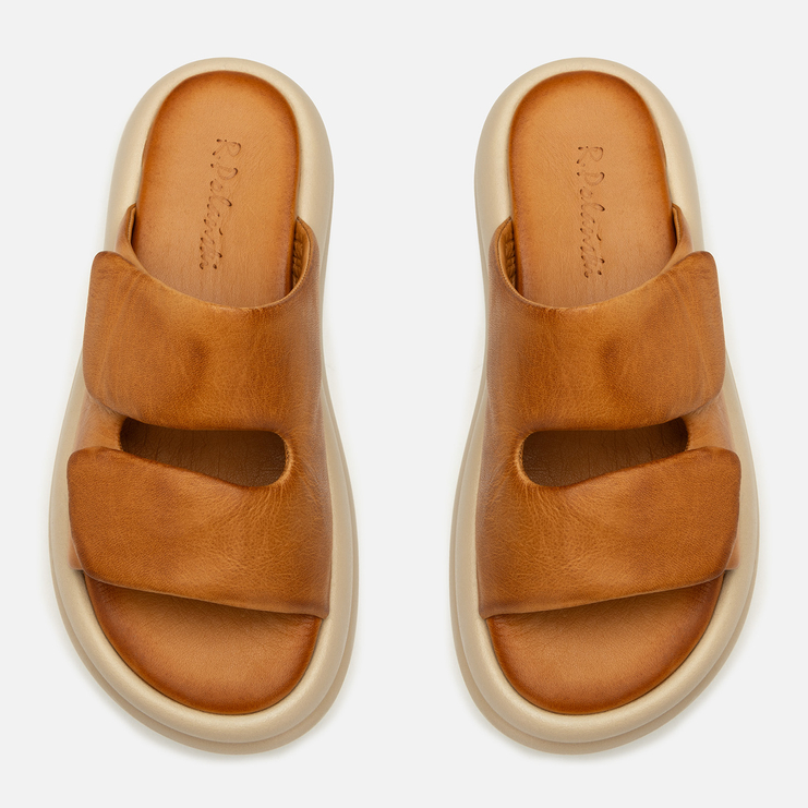 Klapki R.Polański 2195 - Camel Lico