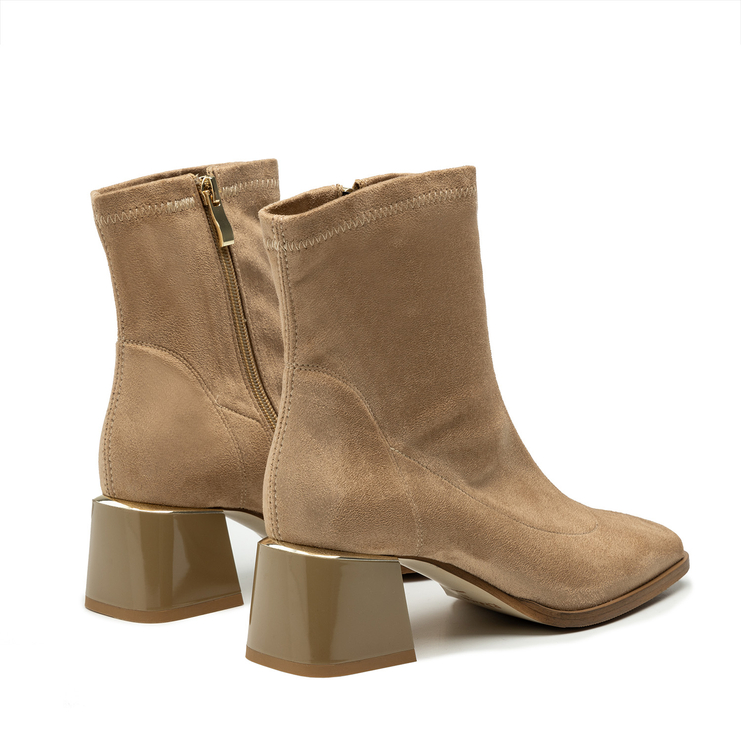 Botki R.Polański 1609 - Beżowy Zamsz